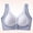 Gray, variant on Push Up Bra Racerback Bras Front Snaps Women's Non-steel Lace Stitching Comfortable and Breathable Gathered Adjustable Bra Underwear Gray 5X
