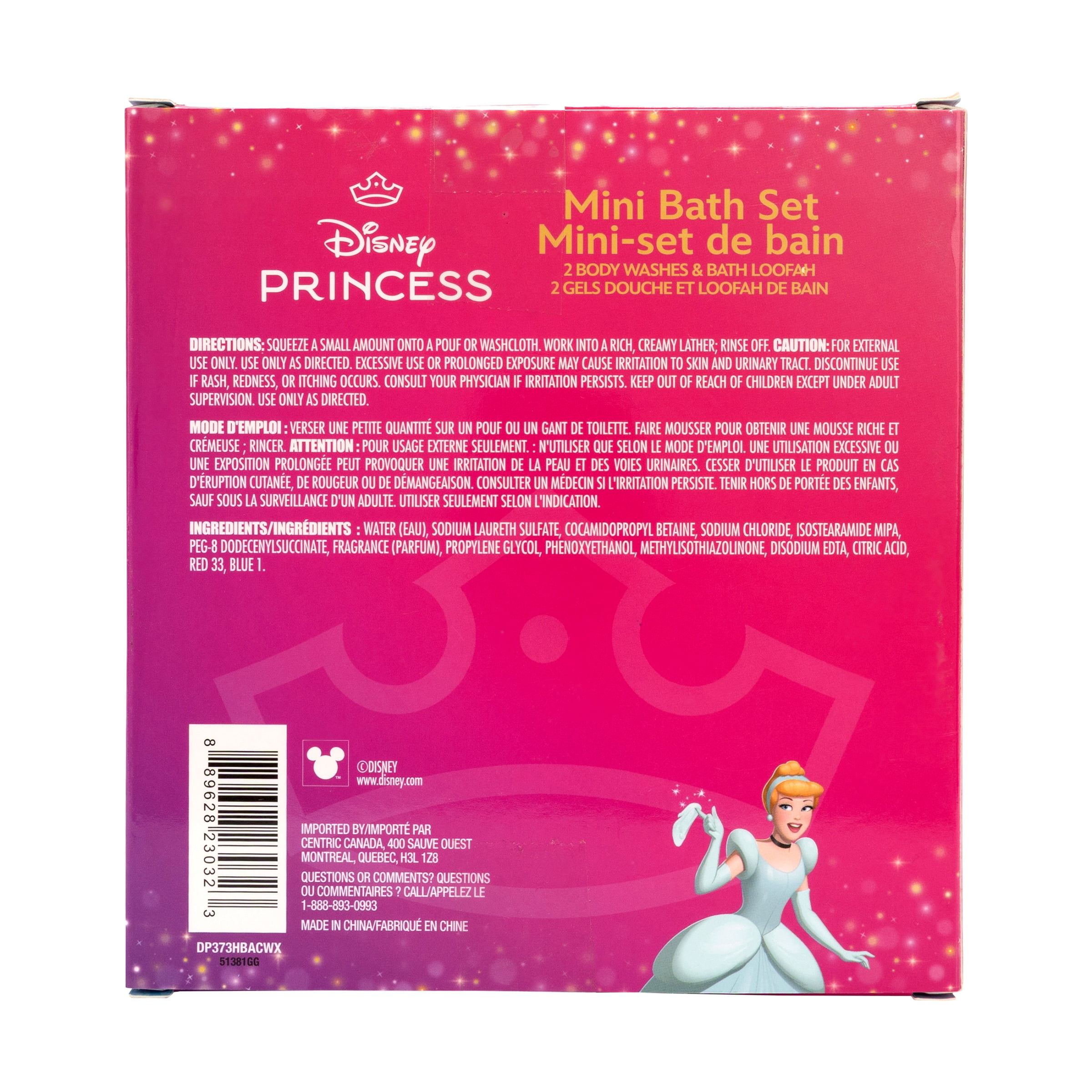 Set de 2 gels douche et loofah Disney Princess Set de 2 gels douche et loofah Princess