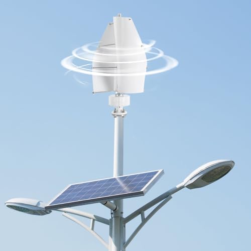Wind Turbine, 12V 500W Vertical Axis Wind Turbine Generator with Electromagnetism Controller, 2 Aluminum Alloy Blades Wind Turbine Power Generation, Permanent Magnet Generator for Mobile House Cabin