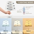 thumbnail image 3 of Ryvnso LED Bedside Table Lamp Paw Flower Checkered Bedroom Desk Lamps Nightstand Lampshade M, 3 of 7