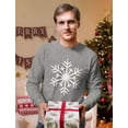 thumbnail image 2 of Tstars Men's Christmas Long-Sleeve T-Shirt with Snowflake Design, 2 of 7