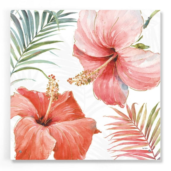 Epic Art 'Tropical Blush III' by Lisa Audit, Acrylic Glass Wall Art, 24"x24"