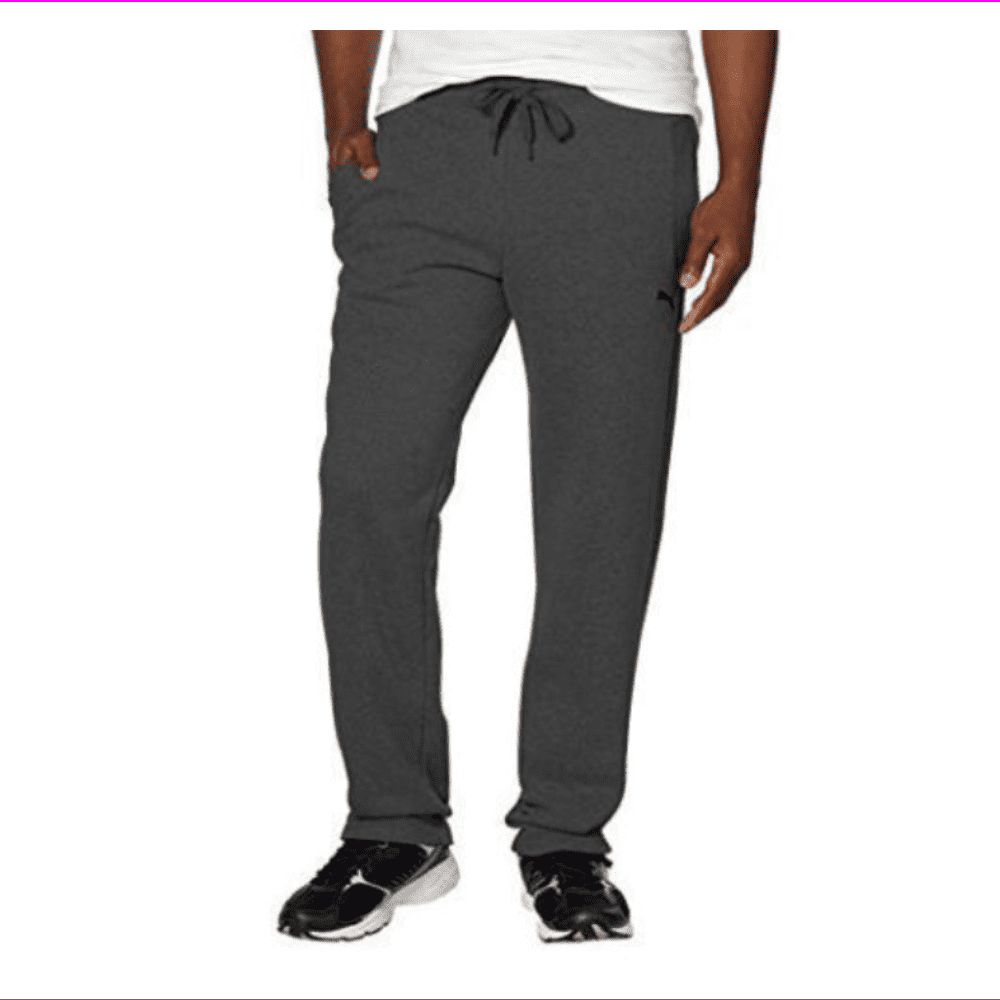 PUMA - PUMA Mens Tapered Leg Fleece Pants S/Dark Gray - Walmart.com - Walmart.com
