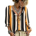 thumbnail image 2 of Womens Polka Dot Lace Up Blouses Summer Casual Loose Flowy Tops Shirts Floral Blouses Work Shirts, 2 of 5