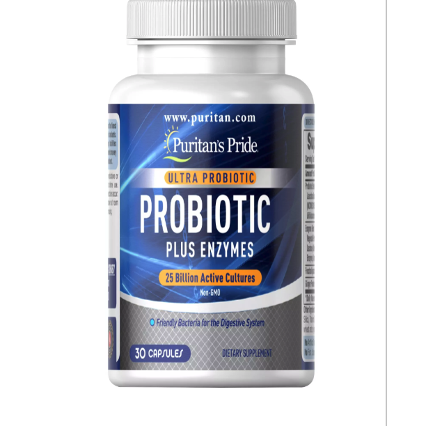 Puritan's Pride Ultra Probiotic PLUS Enzymes 25 Billion Active Cultures