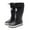 Black, variant on HAOTAGS Women Rain Boots,Closed Toe Lace-Ups Waterproof Tall Shaft Boots Red