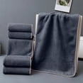 thumbnail image 4 of Solid Color Cottons Towel Household Absorbent Adult Face Towel, 4 of 6