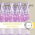 thumbnail image 6 of Purple Pink Boho Kitchen Curtains Window Panels, Vintage Ethnic Tribe Abstract Art Insulated Window Treatment Curtain, Grommet Curtains for Bedroom/Living Room/Bathroom, 2 Piece 52"Wx45"L, 6 of 8