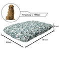 thumbnail image 2 of Floral Pet Bed, Doodle Style Flowers with Petals in Blue Tones Bedding Plants Garden Art, Resistant Pad for Dogs and Cats Cushion with Removable Cover, 24" x 39", Seafoam White Black, by Ambesonne, 2 of 4