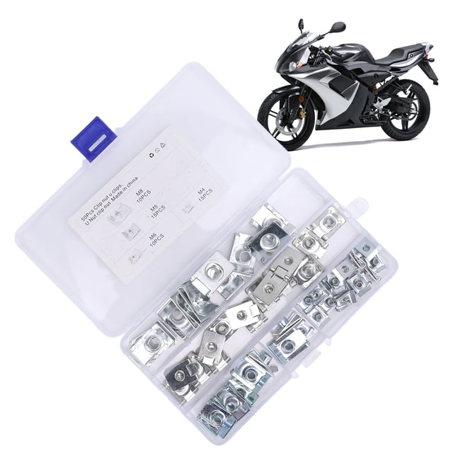 Juego Surtido De Tuercas En U Para Automóvil, Clips En U Para Automóvil Resistentes A La Oxidación Sujeción Segura M4 M5 M6 M8 Múltiples Tamaños 65 Manganeso Para