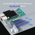 thumbnail image 4 of Tarjeta de red XikeStor PCIe de 10 Gb con chip Intel X550-T2 RJ45, 4 of 7