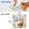 thumbnail image 4 of Iauyy Satin Napkins Set of 1- Colorful Ice Cream1 DIY Printing Decoration Cloth Napkin- Easy Care for Home/Party, 4 of 8