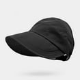 thumbnail image 4 of Women's Summer Sun Hat with Ponytail Hole Breathable Outdoor Wide Brim Shade Cap for Beach Travel Gardening, 4 of 5