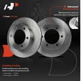thumbnail image 4 of A-Premium 11.69 inch (296.8mm) Front Vented Disc Brake Rotors + Ceramic Pads Kit Compatible with Select Toyota Models - Tacoma 1995-1998, Tacoma 2004 3.4L, 4Runner 1996-2002, 6-PC Set, 4 of 8