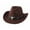 lsqxnc24060504-Coffee, variant on WEISIPU Womens Mens Hat Cowgirl Cowboy Wild West Hats Western Headwear Wide Brim Cap