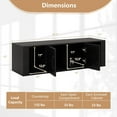 thumbnail image 2 of LINJH Floating TV Stand, Wall Mounted TV Console Table with Doors, Entertainment Media Center Under TV, Modern TV Cabinet for Living Room, Bedroom, Office-Black, 2 of 10