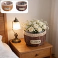 thumbnail image 2 of PEIBang Plant Baskets with Plastic Liners,6x4 Inch Hand Woven Flower Pots Cover Rattan Planter Basket for Farmhouse Home Decorations, 2 of 6