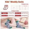 thumbnail image 4 of Lorrita Socks for Girls Funny 7 Days of the Week Cotton Kid Socks Crew Novelty Socks Girls Socks Gift Box, 4 of 6
