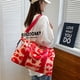 thumbnail image 5 of Bolsa Impermeable de Punto de Vaca Rojo Sandía, Bolso de Viaje de Gran Capacidad Plegable, 5 of 6