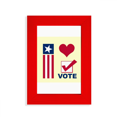 thumbnail image 1 of J'aime le Vote Démocratique, Cadre Photo Rouge, 1 of 4