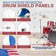 thumbnail image 4 of PENNZONI Drum Shield, Comes w/ 7 Panels & Chrome Hinges, 5 ft Clear Acrylic Panels, 4 of 5