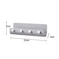 thumbnail image 4 of De Ganchos De Plástico Creativos Para El Hogar, Estante De Almacenamiento Montado En La Pared Con Agujero Libre, Marco Para Llaves, Tapa De Porche Con Caja De Almacenamiento 4 Uds. Scienceny HA041967-04, 4 of 4
