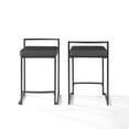 thumbnail image 5 of Harlowe 2Pc Counter Stool Set Black/Matte Black - 2 Stools, 5 of 7