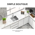 thumbnail image 4 of Izzovium 23 Inch Undermount Stainless Steel Kitchen Sink, 23"x18"x10" Single Bowl 16 Gauge Brushed Nickel, Deep Basin with Soundproof Pad & Drain Assembly, 4 of 7
