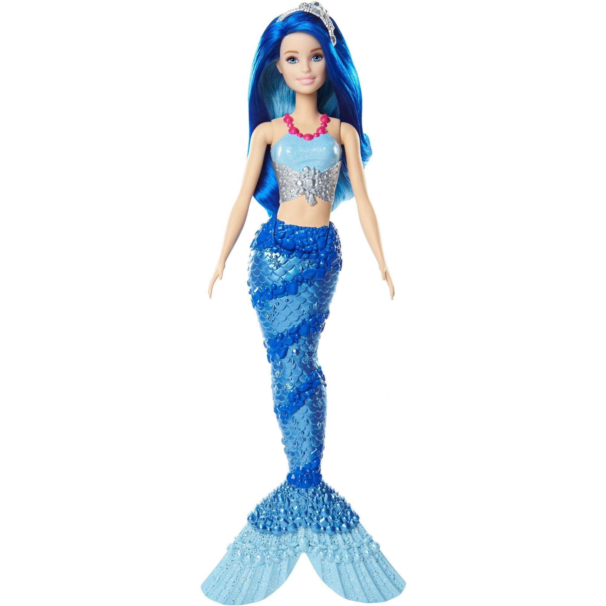 jam in verlegenheid gebracht Heel Barbie Dreamtopia Mermaid Doll with Blue Jewel-Themed Tail - Walmart.com