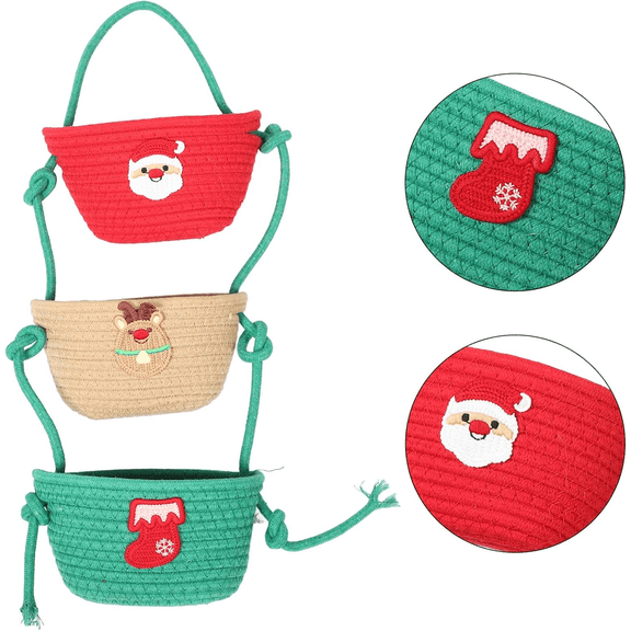 Wall Hanging Basket Cotton Rope Organizer for Nursery over Door Storage for Toys Clothes and Pantry Items Cute Design for Home Organization