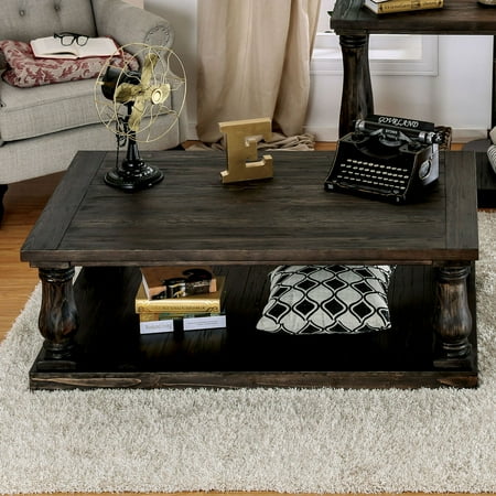 Furniture Of America Pristen Transitional Style Open Shelf Coffee Furniture Of America Pristen Transitional Style Open Shelf Coffee Table
