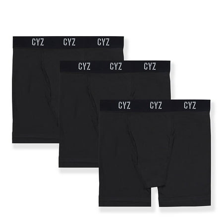 CYZ Men's 3-PK Cotton Stretch Boxer Briefs (Best Cotton Boxer Briefs)
