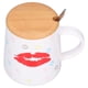 thumbnail image 3 of Taza de Cerámica ZHCH 450 ml color rosa con cuchara y tapa de Madera, 3 of 5