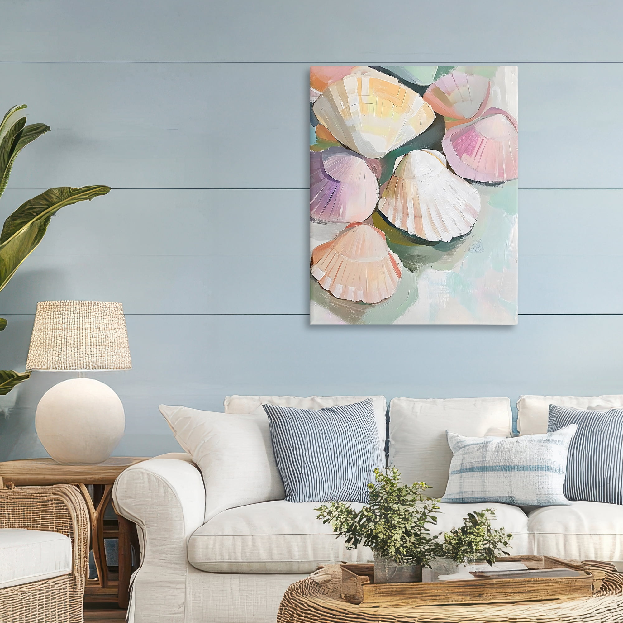 Stupell Industries Pink Seashells Marine Collection Canvas Wall Art, design by The Prints Vibe