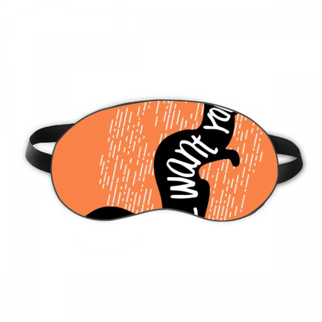 Black Squirrel Animal Outline Natural Sleep Eye Shield Soft Night Blindfold Shade Cover