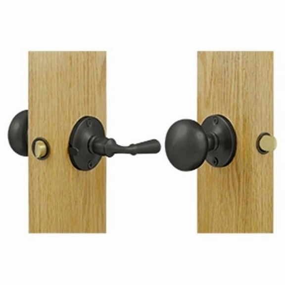 Storm Door Latch with Round Tubular Lock, Oil Rubbed Bronze - Solid