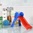 thumbnail image 4 of Gymax 2 Step Children Folding Slide w/ Basketball Hoop For Kids Indoor & Outdoor, 4 of 10