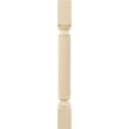 thumbnail image 2 of Ekena Millwork 3 3/4"W x 3 3/4"D x 35 1/2"H Raymond Reeded Cabinet Column (Top Block: 6 1/8", Bottom Block: 7 1/8"), Maple, 2 of 7