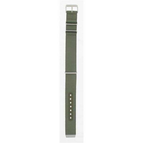 Hamilton Watchband 22mm XL Olive  Green Nylon Strap with brushed silver keepers and buckle fits  H76456955  part#H600765110