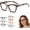 Light Tortoiseshell, variant on 2026 New Tortoiseshell Reading Glasses for Women, Blue Light Blocking, Oversized Square Readers, 0-400 Degrees Magnification