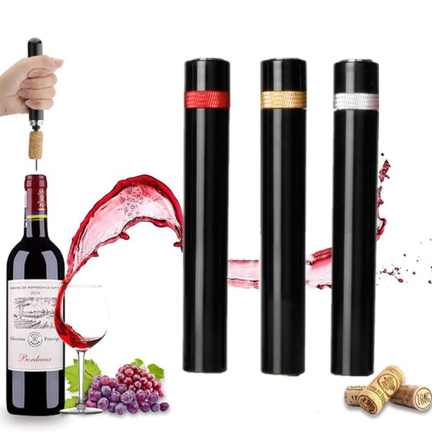 Newest Portable Wine Opener Wine Air Pressure Pump Bottle Corkscrew Opener Tools for Bar Home Restaurant Party Wine LoversRed He Qiyong unisex