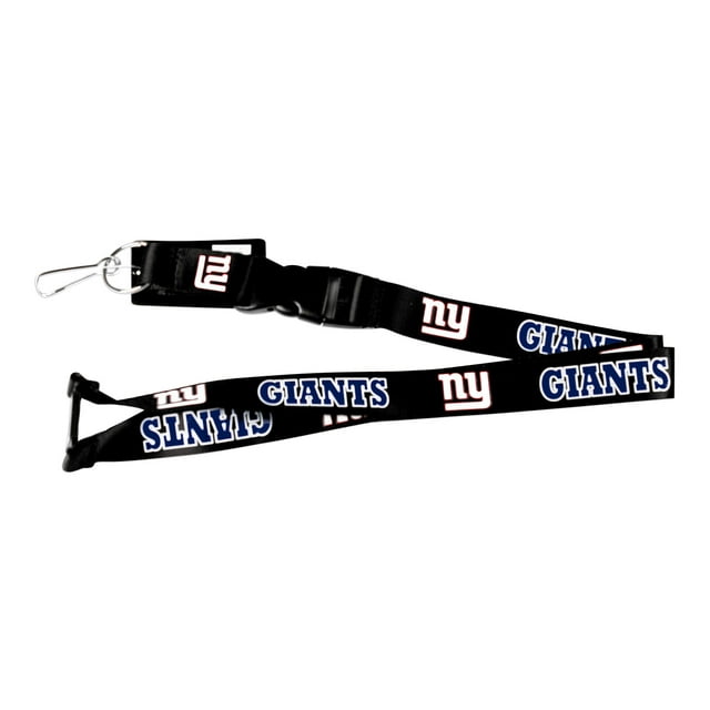 NFL New York Giants Clip Lanyard Keychain Id Ticket Holder - Black