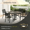 thumbnail image 3 of Patio Furniture Sets 7 Pieces Outdoor Patio Dining Set, 6 Stackable Metal Dining Chairs and 52.95" Round Metal Dining Table, Outdoor Table and Chairs for Lawn Garden Backyard Deck,Outdoor Patio Furn, 3 of 11
