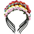 thumbnail image 5 of Jiaroswwei Rose Flower Crown Festival Headband Wedding Garland Floral Hairband Accessory, 5 of 8