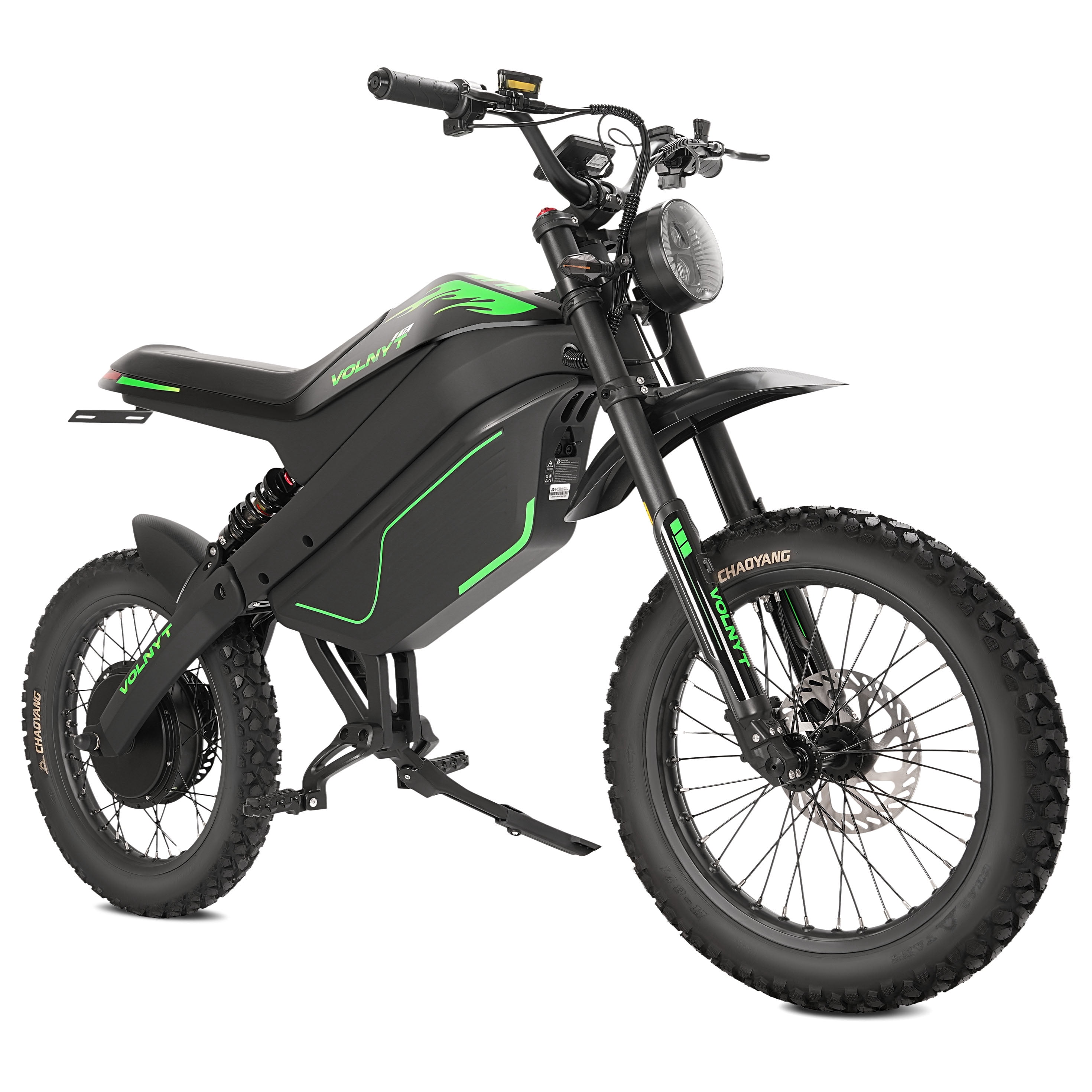 VOLNYT 17" Electric Dirt Bike for Adult,48V 3000W 38.4AH Samsung lithium battery,Men's Road Mountain Moped Ebike BLACK