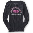 thumbnail image 1 of Aeropostale Mujer Glitter Est. Camiseta con adornos Ny, gris, talla extra pequeña Aeropostale Camiseta adornada, 1 of 1