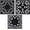 B: Square-black, variant on Silicone Trivets - Silicon Mats for Hot Pots and Pans, Multi-Use Carved Hot Pads, Flexible Modern Kitchen Table Mat, Heat Resistant Round Teapot Coaster Set of 3 Black
