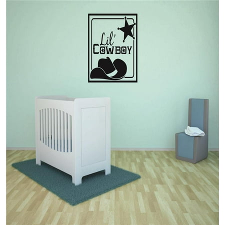 Custom Decals Lil Cowboy Western Hat Star Baby Newborn Son Boy Custom Decals Lil Cowboy Western Hat