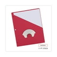 thumbnail image 6 of (2 pack) Universal Slash-Cut Pockets for Three-Ring Binders, Jacket, Letter, 11 Pt, Red, 10 Pack, 6 of 8