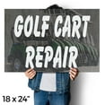 thumbnail image 4 of Golf Cart Repair Vinyl Decal 18 Inch x 24 Inch Weatherproof Heavy-Duty Adhesive Backing | Maintenance Services, Expert Repairs, Reliable Mechanics | Made in USA, 4 of 6